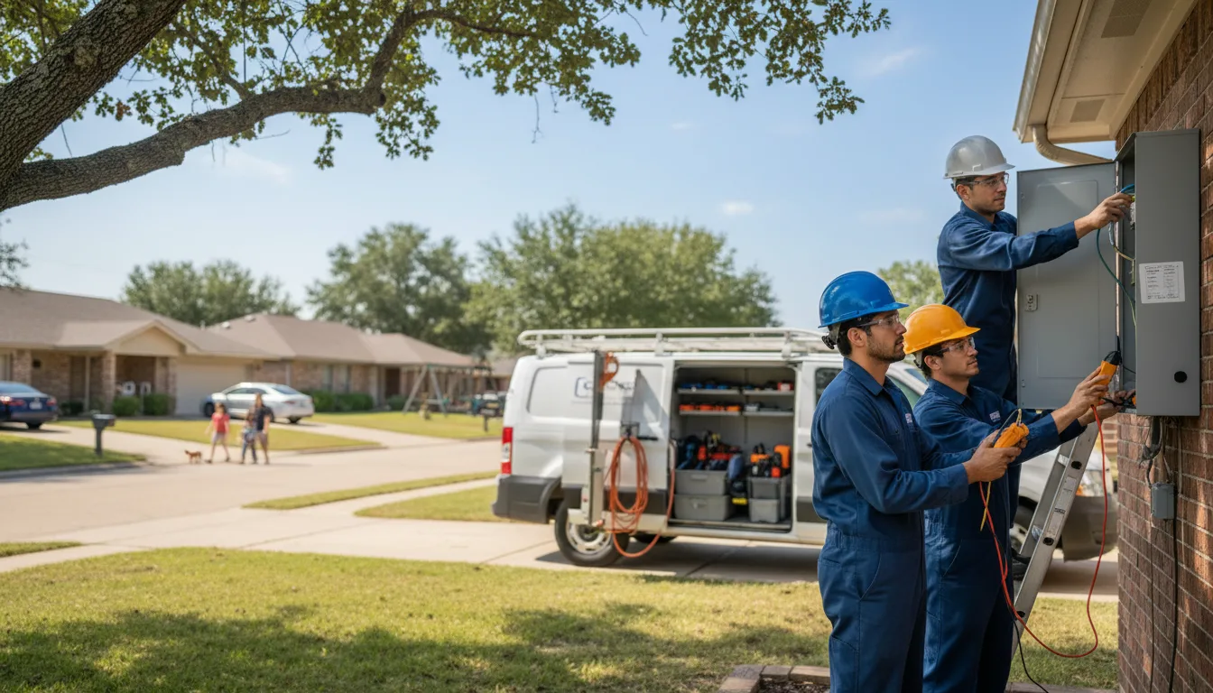 Certified electrician providing emergency electrical services in Channing, TX
